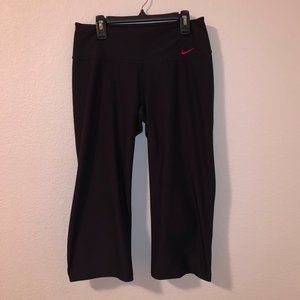 Nike Dri-fit capri black and pink yoga pants